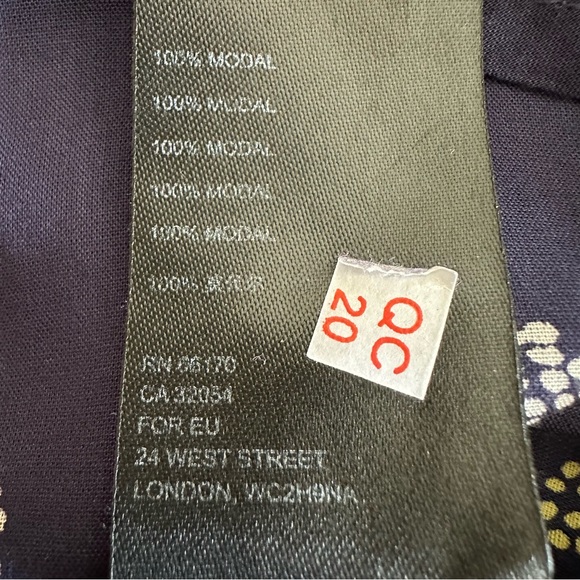 MAEVE BY ANTHROPOLOGIE NAVY TREE PRINT FREDERICKA BUTTON DOWN TOP BLOUSE SIZE 14 - Picture 10 of 12